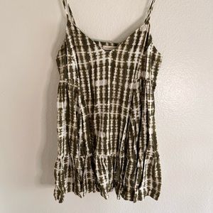 Urban Outfitters Green Tie Dye Babydoll Dress NWT